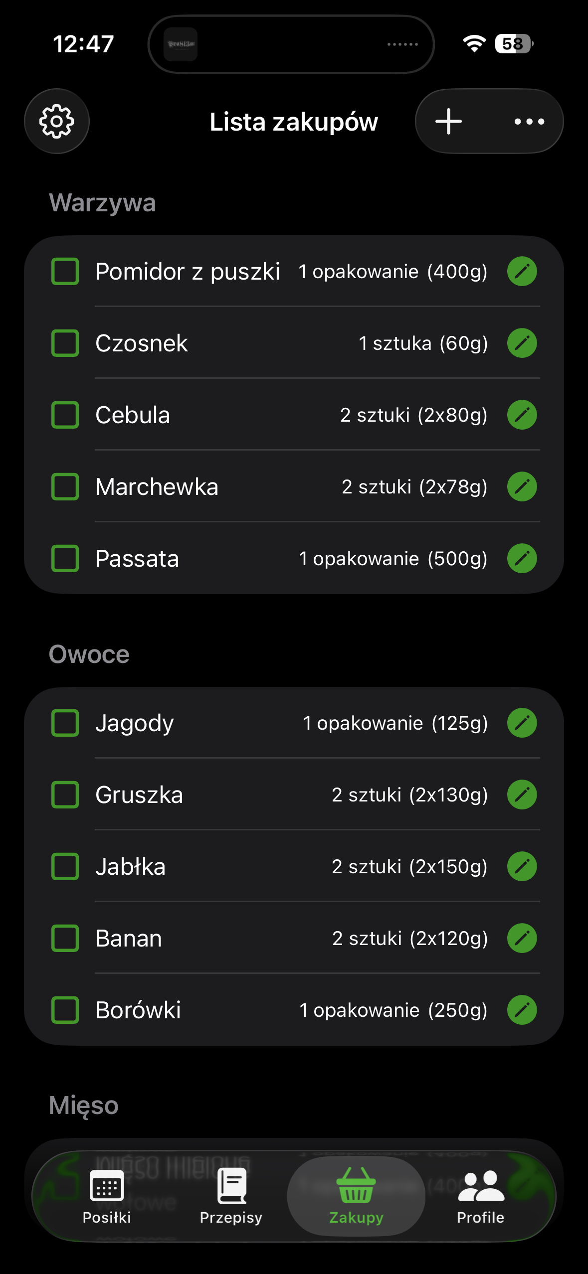 Lista zakupów